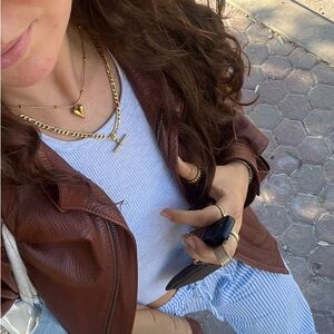 2 Piece Gold Necklace Set